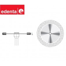 Edenta SUPERFLEX Diamond Disc - Superfine Diamond Grit (Yellow) - Mounted On Mandrel - Thickness 0.12mm - Dia Ø 22mm - Max RPM 15,000 – REF 355.504.220HP – 1pc